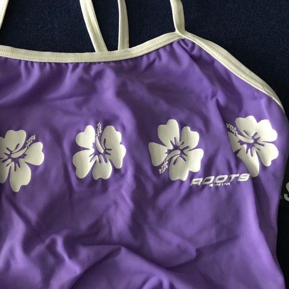 Roots Swim NWT Girls One Piece Swimsuit 12 Lavender/ Purple 🇨🇦 - Picture 3 of 7